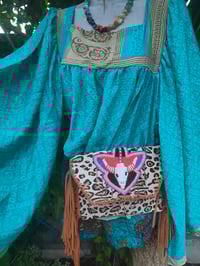 Image 8 of Barca Bag - cream leopard with trim  wear in waist or cross body