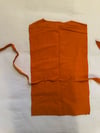 70s hand embroidered tangerine mexican apron wrap top