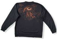 Image 3 of “NOTHING IS REAL” CUSTOM BLEACH PAINTED PULLOVER SWEATER XL