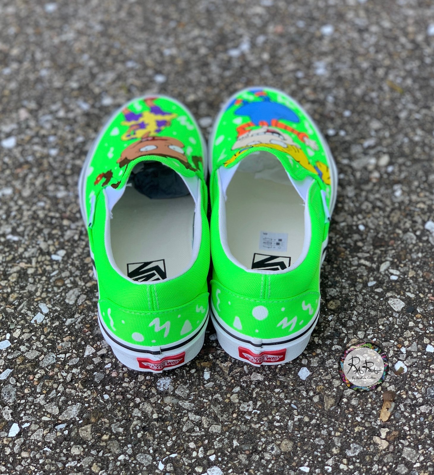 Lime green vans slip on sale ons