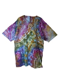 Image 3 of XL Adult 100% Combed Cotton T-Shirt in Jeweltones Geode Ice Dye 