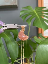 Image 3 of Gold Sunstone Moon Crystal Necklace