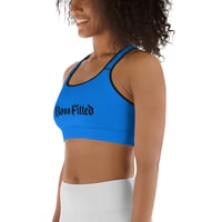Image 4 of Blue and Black BOSSFITTED Sports Bra