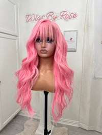 Image 3 of Flamingo pink bangs (ready to ship) 