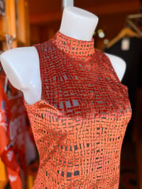 Image 2 of Rusty Orange Velvet Dress M