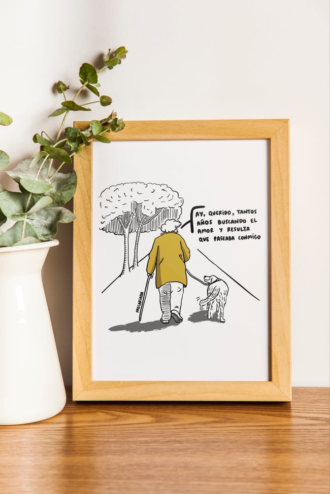 Lámina "el Amor pasea conmigo"