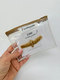 Image 2 of Ensemble Bracelet ADULTE et Pochette transparente pailletée moutarde