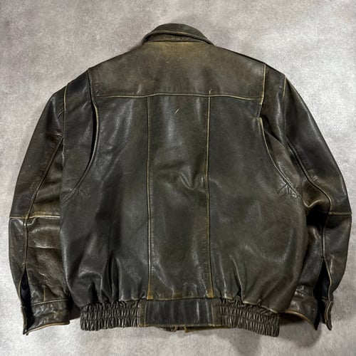 Image of 1990s Heavywieght Leather Air Force Jacket, Size Large