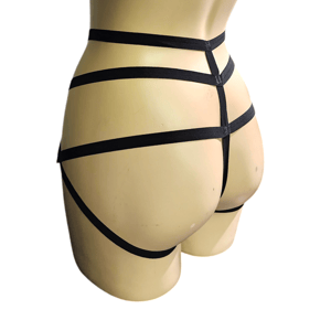 Image of Raven Black Sequin Cage Bottoms 