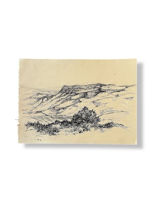 Image of VINTAGE DUTCH DRAWING: LANDSCAPE #6