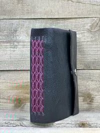 Image 1 of Medium Leather Woven Chain Stitch Blank Book