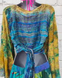 Image 7 of Wanderlust Stevie top Turquoise and yellow gold throughout