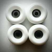 White 65d urethane wheels 