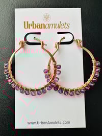 Image 4 of Amethyst Swing Earrings