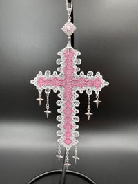 Image 2 of Pink Cross Suncatcher