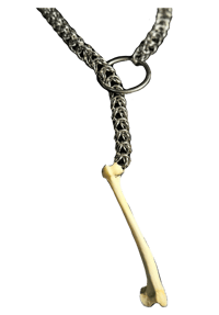 Image 1 of Box Chain & Bone Slip-Choker