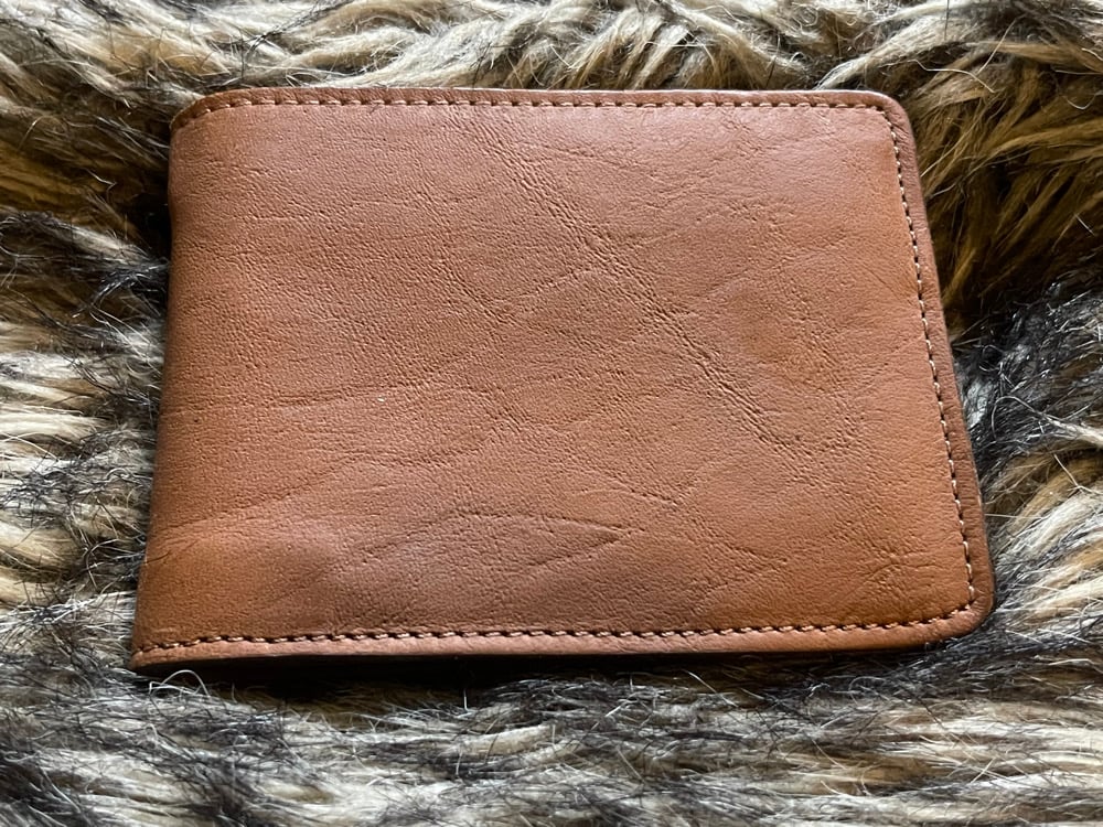 Upcycled Grateful Dead Stealie Leather Wallet