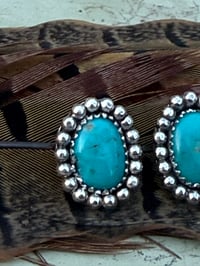 Image 3 of Silver Spur Turquoise Studs *Discounted*