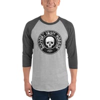 Image 1 of "Jay Bower - Support Indie Horror" 3/4 sleeve raglan shirt