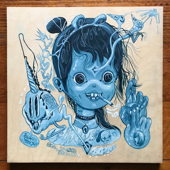 Image of Gee, Thanks Heaven Painting On Wood Panel