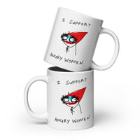 Image 2 of angry White glossy mug 