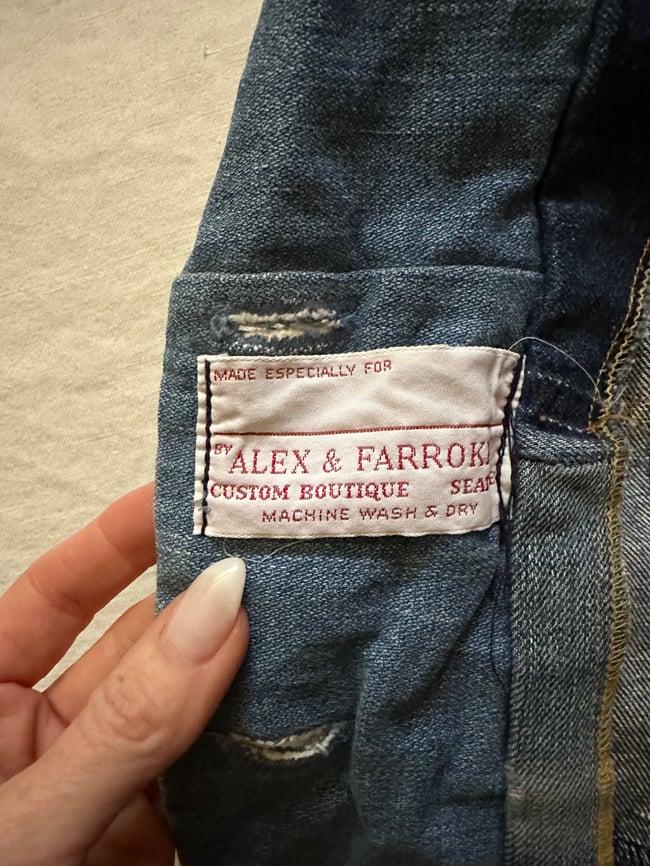 early 70s denim patchwork custom jacket