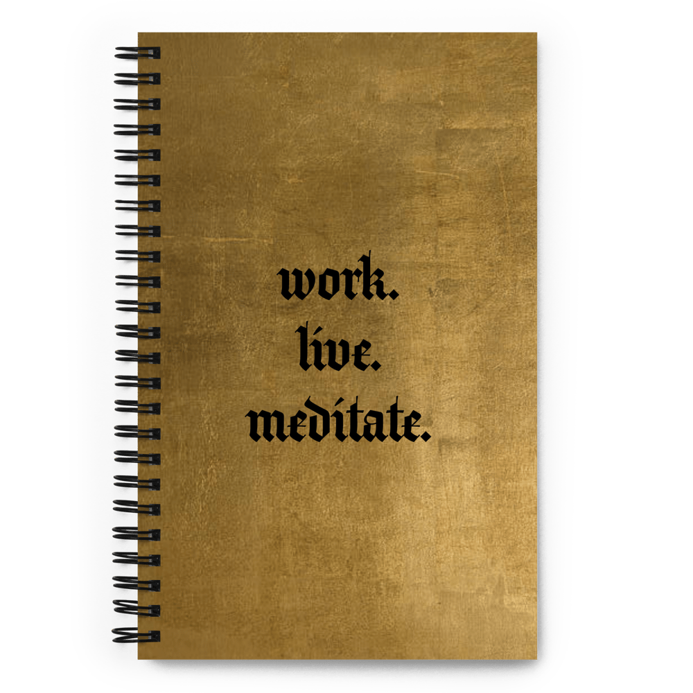 Image of work. live. mediate. - Spiral notebook