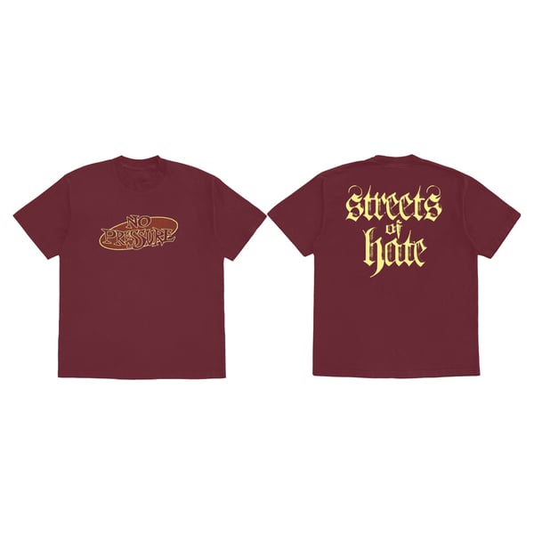 Image of No Pressure Burgundy Tshirt