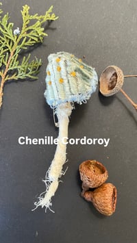 Image 3 of Blue cap mushroom brooch 