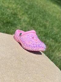 Image 2 of Pink Bedazzled Croc Keychain 