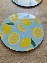 Image 3 of Blue Lemon Coasters - 4 pack