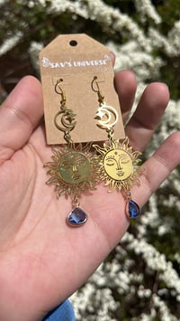 Image 2 of Celestial Sun Earrings 🌞✨🌀🌿