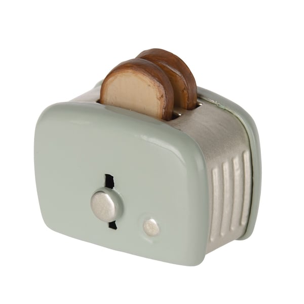 Image of Maileg Toaster Mouse Mint (PRE-ORDER ETA Late April)