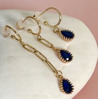 Image 1 of Blue Glass Teardrops - 3 lengths