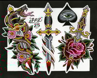 Image 1 of Number 3 original 11”x14” flash sheet