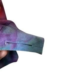 Image 3 of ♻️ UPCYCLED L Men's Half Zip Knit Pullover in Bright Ice Dye