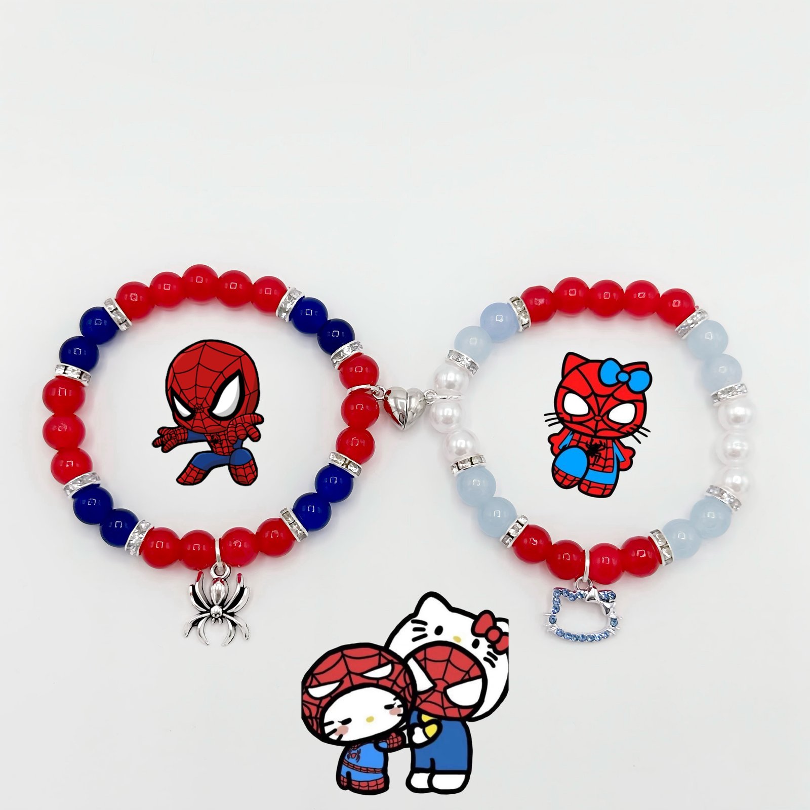 Spiderman x SpiderKitty matching bracelets | littlelambgiftshop
