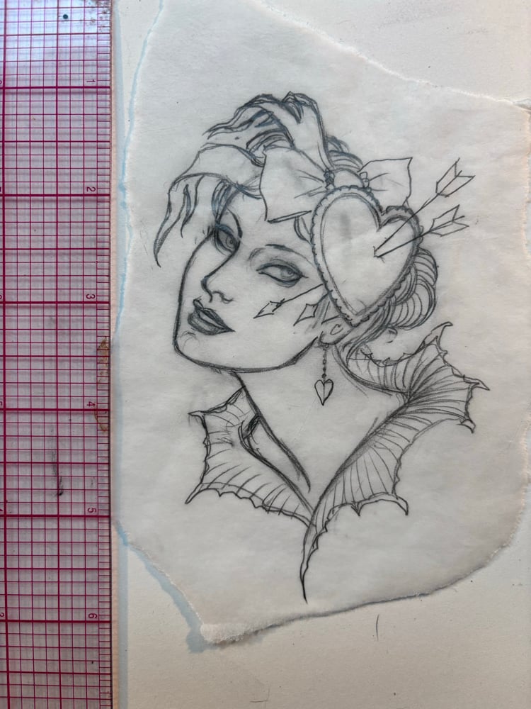 Image of HEART GIRL sketch