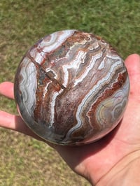 Image 10 of Mexican Lace Agate With Amethyst Sphere #2468