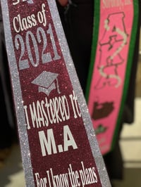 Image 4 of Go BIG or Go HOME Full Glitter Graduation Stole