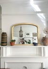 Gold over-mantle mirror