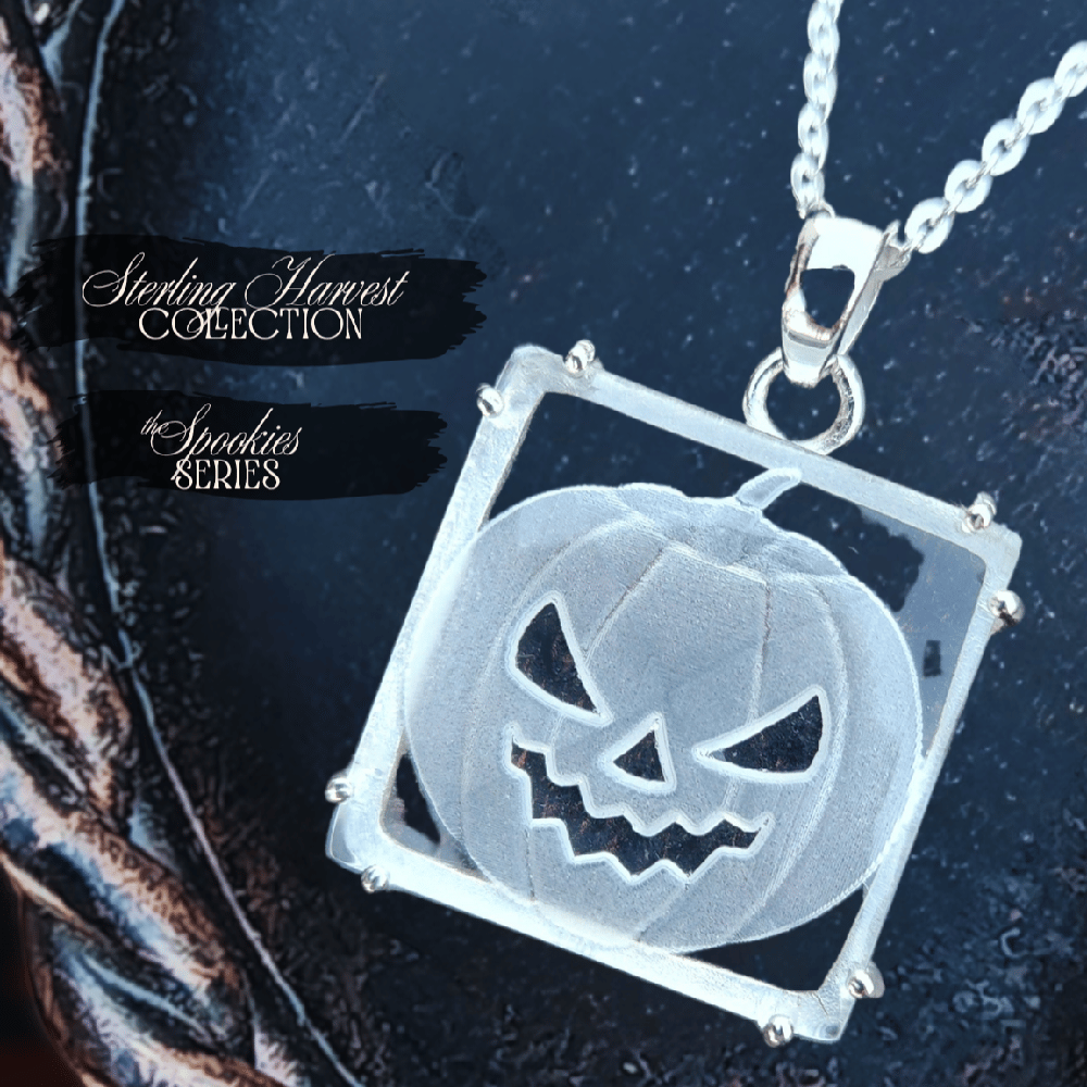 Image of Jack-o-Phantom Sterling Harvest Pendant