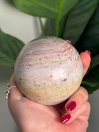 Image 2 of PINK PASTEL SEA JASPER SPHERE -MADAGASCAR-