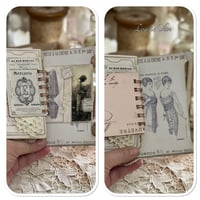 Image 14 of Junk Journal lace samples spool book full of vintage French lace samples