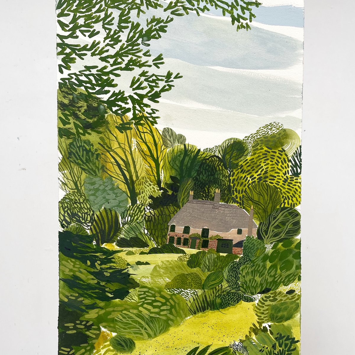 ‘Hardy’s Cottage through the Trees’ a4 Print