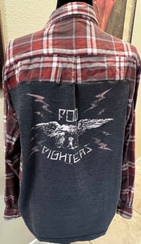 Vintage Brown/Burnt Orange/Cream Flannel Shirt Foo Fighters