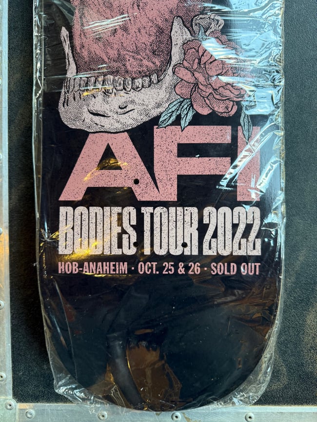 AFI skateboard / sold out house of blues 2