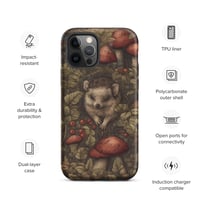 Image 13 of Boho Nature Cottagecore Inspired Hedgehogs Among Mushrooms Tough Case for iPhone®