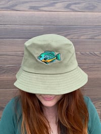 Image 2 of Limited Bluegill Embroidered Olive Bucket Hat 