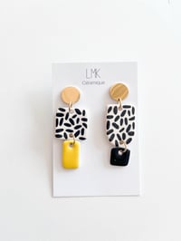 Paire de boucles d'oreilles céramique DOBLA + 1